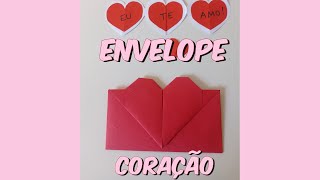 Envelope coração de dobraduraorigamidiadasmães pedagogia arte papel [upl. by Rudy606]