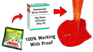 100 Working घर पर Borax कैसे बनाए  how to make slime activator at home without borax with proof [upl. by Ocirne]