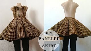 How to sew a paneled circle skirt  2020 part 2 [upl. by Aileme]