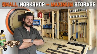 Ultimate DIY Tool Storage For Small Garage Workshops  Workshop Organizer [upl. by Thirzia]