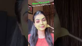 Neem Face Pack for Acne healing amp glowing skin shortviral youtubeshorts [upl. by Kernan]