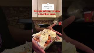 Creamy ￼ smoked salmon cucumber salad milliondollarbaby foodie cucumber cucumbersalad foodie [upl. by Fredrick790]