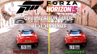 Forza Horizon 5 2024  OPTIMIZATION GUIDE  Every Setting Tested  Best Settings [upl. by Aisila731]