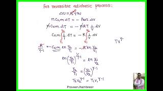 9 Adiabatic ReversibleIrreversible process [upl. by Hakym]