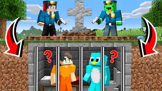 How Milo and Chip ESCAPE from Maizen PRISON in GRAVE Buried Alive PRISON BREAK CHALLENGE [upl. by Yorker]