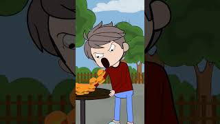 Burger eating challenge Animation memes funny cartoon shorts [upl. by Antonella755]