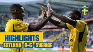 Highlights Estland  Sverige 05  EMkval  Storvinst i Tallinn [upl. by Yesiad]