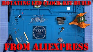 ROTATING DIGITAL LED CLOCK KIT BUILD AliExpress [upl. by Airot]