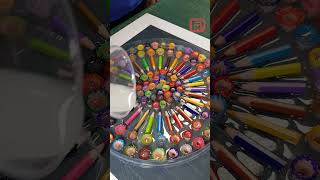 Epoxy Resin  Color Pencils and Wood Shavings Flowers [upl. by Ahsetel]