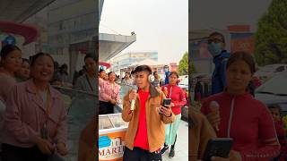 Laugh  Lose🤣 Singing Prank in Public shorts viral comedyvideo [upl. by Nauqad]