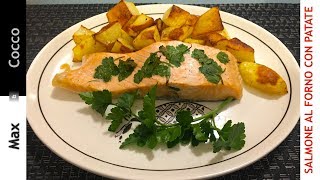 Salmone al Forno con Patate  Semplice e Veloce [upl. by Leunamnauj170]