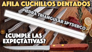 Domina el Afilado de Cuchillos de Sierra Para Pan🔪🥖 Reseña de Piedra Triangular SPYDERCO [upl. by Inaffets]