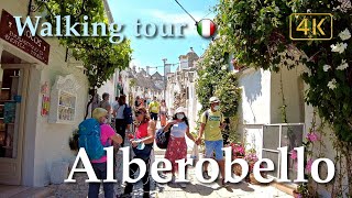 Alberobello Puglia Italy【Walking Tour】History in Subtitles  4K [upl. by Ydniahs]