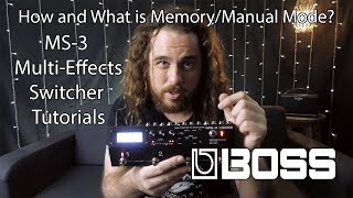 Boss MS3  How and What is Memory Manual Mode [upl. by Sset]