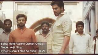 Mere Rashke Qamar full HD video song  Raees  shahrukh khan  mahira khan [upl. by Strage]