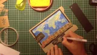 Tutoriel pochette cadeau quotBon voyagequot [upl. by Horsey]