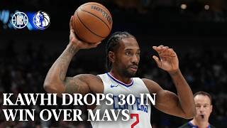 Kawhi Leonard DoubleDoubles In Win Over Mavs  LA Clippers [upl. by Halullat]