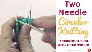 Round Knitting With Circular Needles  How To Knit In The Round With Circular Needles [upl. by Enida]