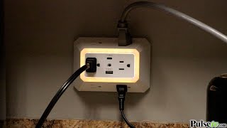 Modern Multiport Surge Outlet and USB Charging Station Night Light [upl. by Lertram551]