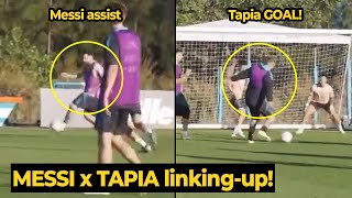 Messi assisted Claudio Tapia who scored goal as he join Argentina training group ahead Peru [upl. by Cinimod]