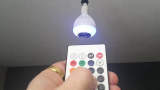 Wireless Bluetooth Speaker Led bulb for android amp iphone Review MUST SEE [upl. by Llekcor]