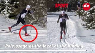 Crosscountry skiing technique Classic diagonal [upl. by Eilarol]