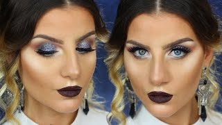 Make up Tutorial Capodanno 2016 ft Grace On Your Dash amp Toniamakeup  Trucco Glitter Labbra Scure [upl. by Lin261]