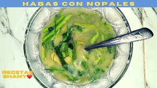 ✅Habas Con Nopales Quedan deliciosas 😋 🤤 listas en 20 minutos 😱Recetas de cuaresma ⛪ [upl. by Deborah]