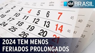 Ano bissexto faz com que 2024 tenha menos feriados prolongados  SBT Brasil 010124 [upl. by Hluchy]