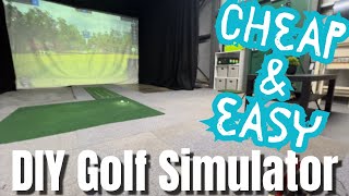 BUILDING a HOME GOLF SIMULATOR on a BUDGET [upl. by Itnavart434]