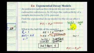 Ex Exponential Decay Function  Half Life [upl. by Evilo969]