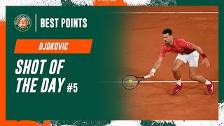 Shot of the day 5 Novak Djokovic  RolandGarros 2024 [upl. by Enileme]