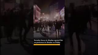 Iranian security forces open fire on protesters in Abadan [upl. by Aurthur]