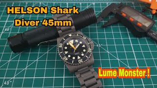 HELSON Shark Diver 45mm quot TITANIUM quot [upl. by Yelra]