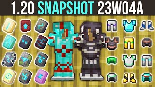 Minecraft 120 Snapshot 23W04A  Over 600 Armor Trims [upl. by Melton936]