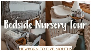 NEWBORN BEDSIDE NURSERY TOUR  Organization  Tips  Simple Minimalist amp Essentials [upl. by Gnen]