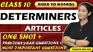 Determiners Class 10  Articles  English Grammar  Types and Examples  One Shot [upl. by Notsej492]