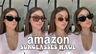 HUGE AMAZON SUNGLASSES HAUL [upl. by Sitof]