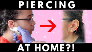 PIERCING MY DAUGHTERS EARS AT HOME Why she chose a piercing instrument [upl. by Ayanej]