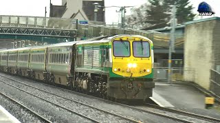 Irish Speedy Trains in Kildare Station Ireland  02 January 2024 [upl. by Nalahs]