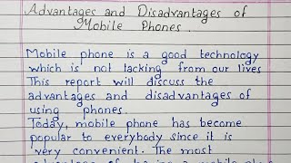 Write an essay on Advantages and disadvantages of Mobile phones  Essay Writing  English [upl. by Padget171]