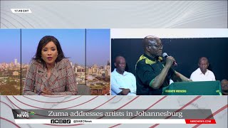 Zuma addresses artists in Johannesburg [upl. by Akere]