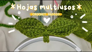 Hojas multiusos🌱💖  crochet beginner friendly  crochet sprout [upl. by Eelanaj]