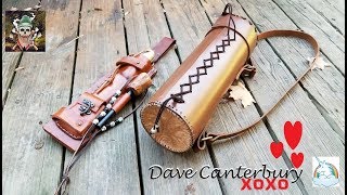 Sheath for Dave Canterbury  Spotter Scope Case  Leatherwork Tools [upl. by Lavina30]