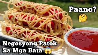 Patok Na Negosyo Sa Mga Bata  Cobweb Hotdog Recipe [upl. by Innoj852]