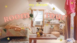 ☁️ DREAM ROOM TOUR ☁️ extreme attic room makeover [upl. by Ilanos42]