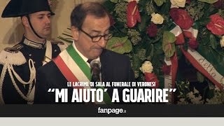 Veronesi Sala in lacrime al funerale quotMi ha aiutato a guarirequot [upl. by Christoffer]