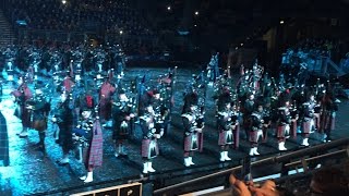 Massed Pipes and Drums at The Royal Edinburgh Military Tattoo 2016 79ths Farewell to Gibraltar [upl. by Atinid263]