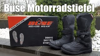 Büse Motorradstiefel Open Road Review und sind die Motorradschuhe Wasserdicht Test [upl. by Wiltshire]