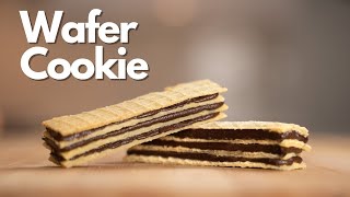 CRISPY Wafer Biscuit Recipe  How to make Wafer dessert [upl. by Aihsiek558]